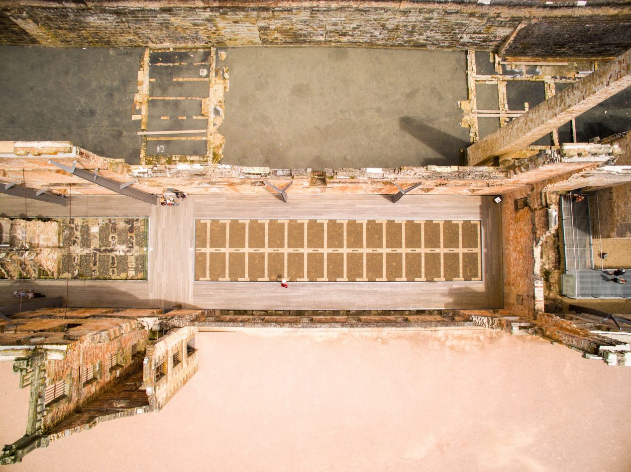 aerial view looking down on the Penitentiary