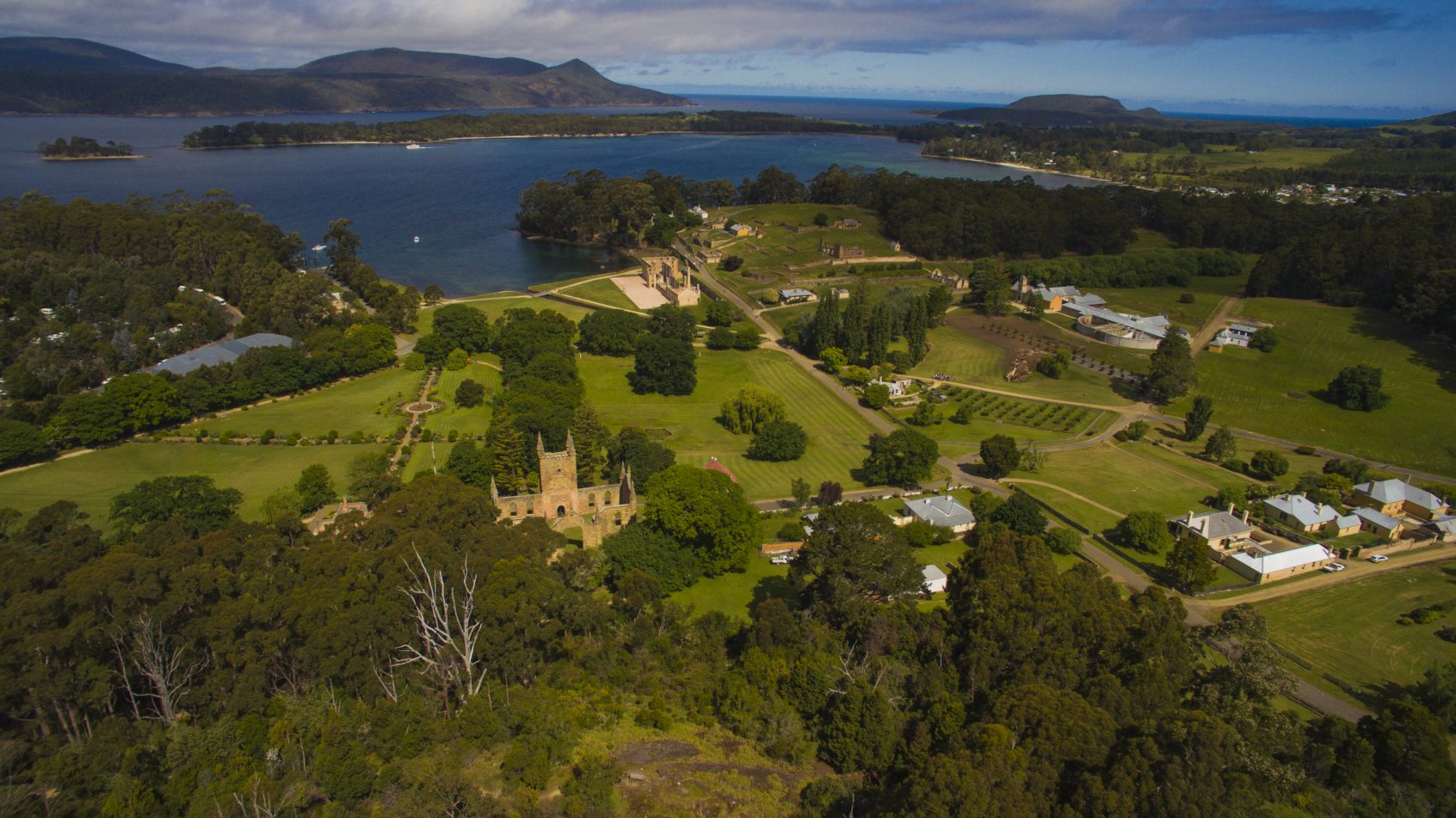 aerial view of the whole site