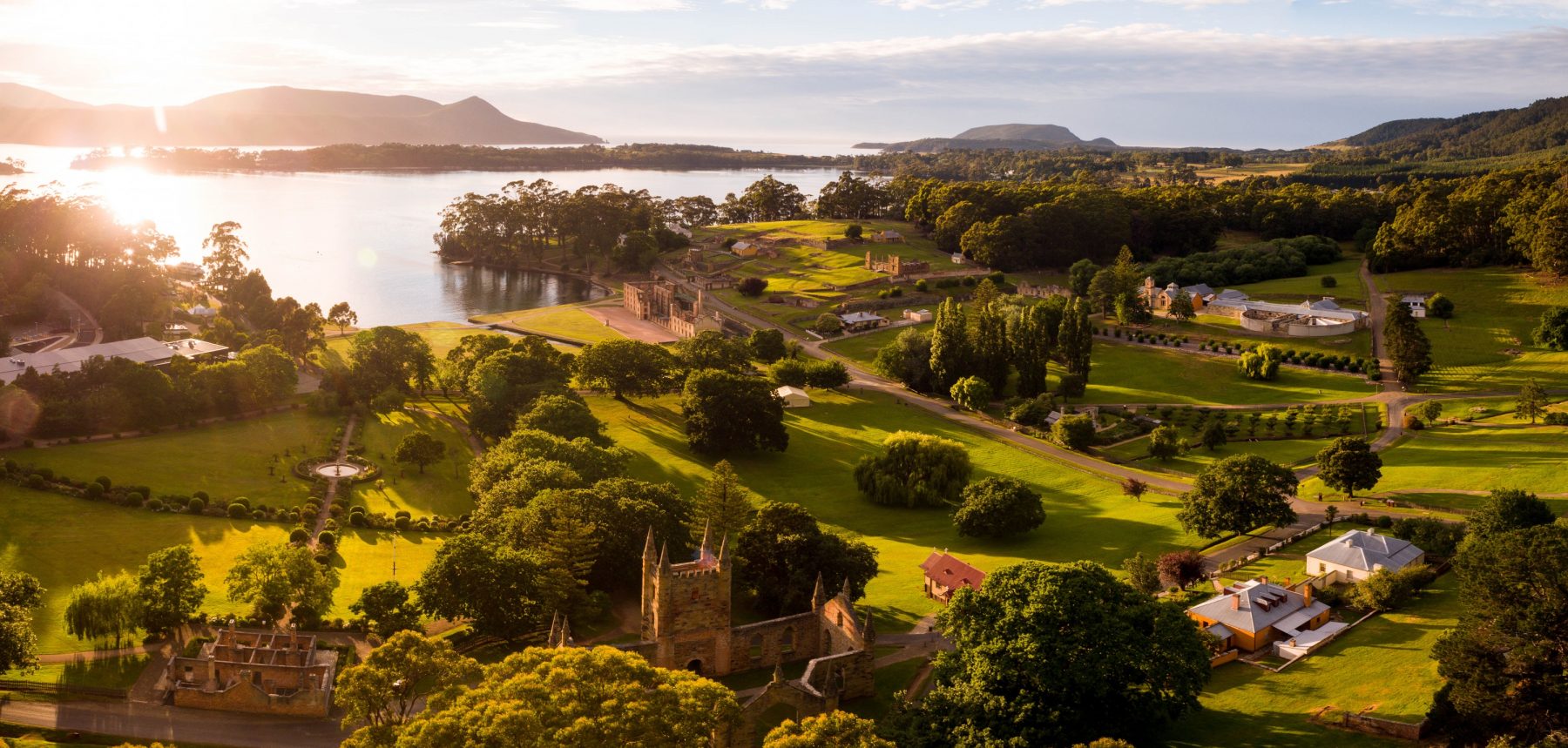 an aerial view of port arthur