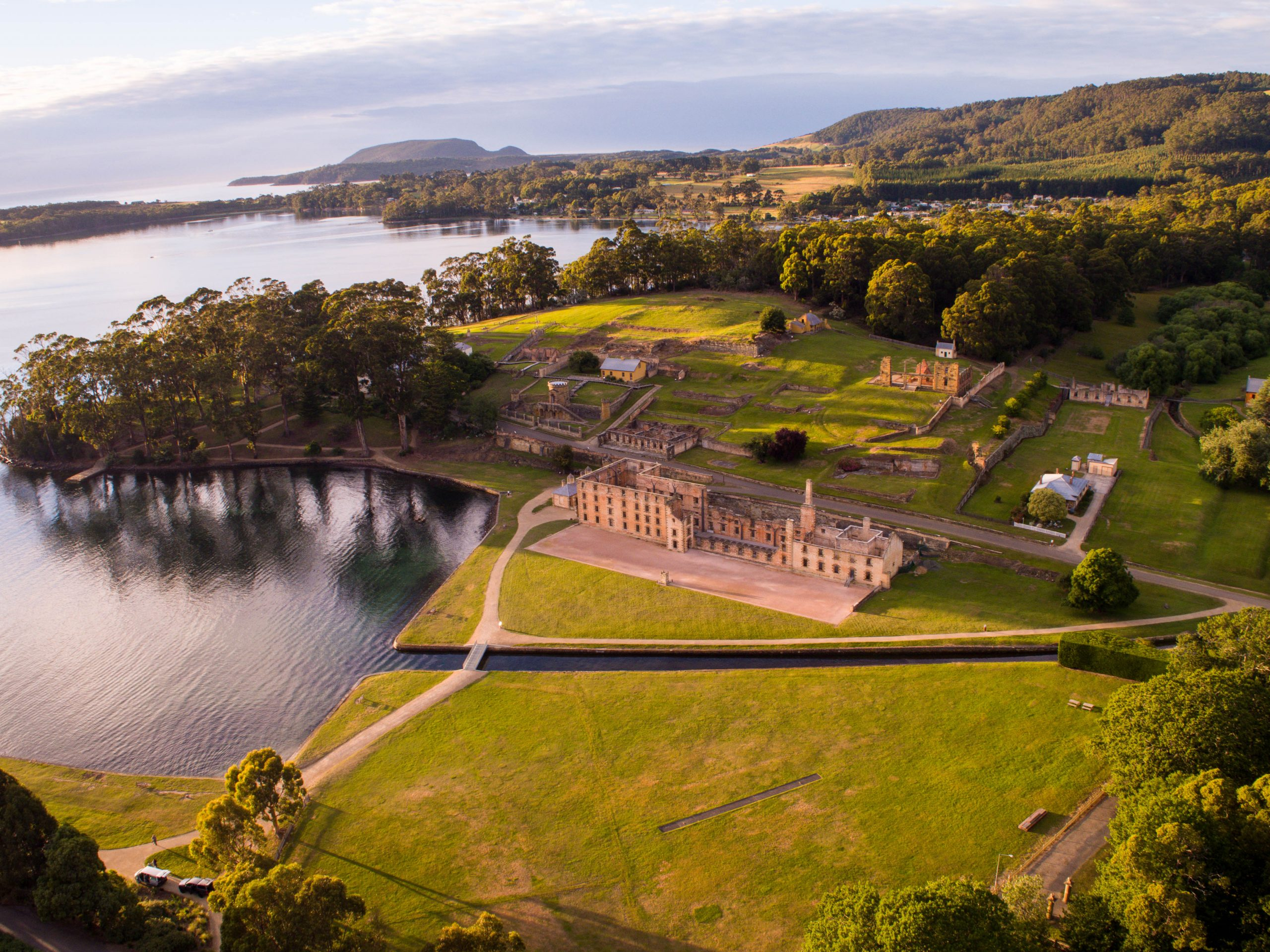 Ariel shot of Port Arthur Historic Site